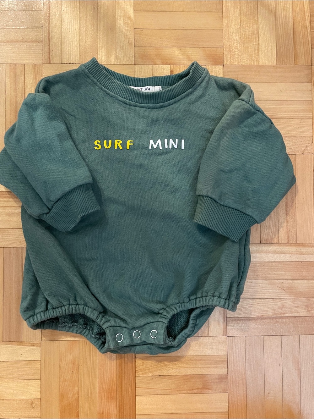 Surf Mini Green Baby One-Piece Bodysuit